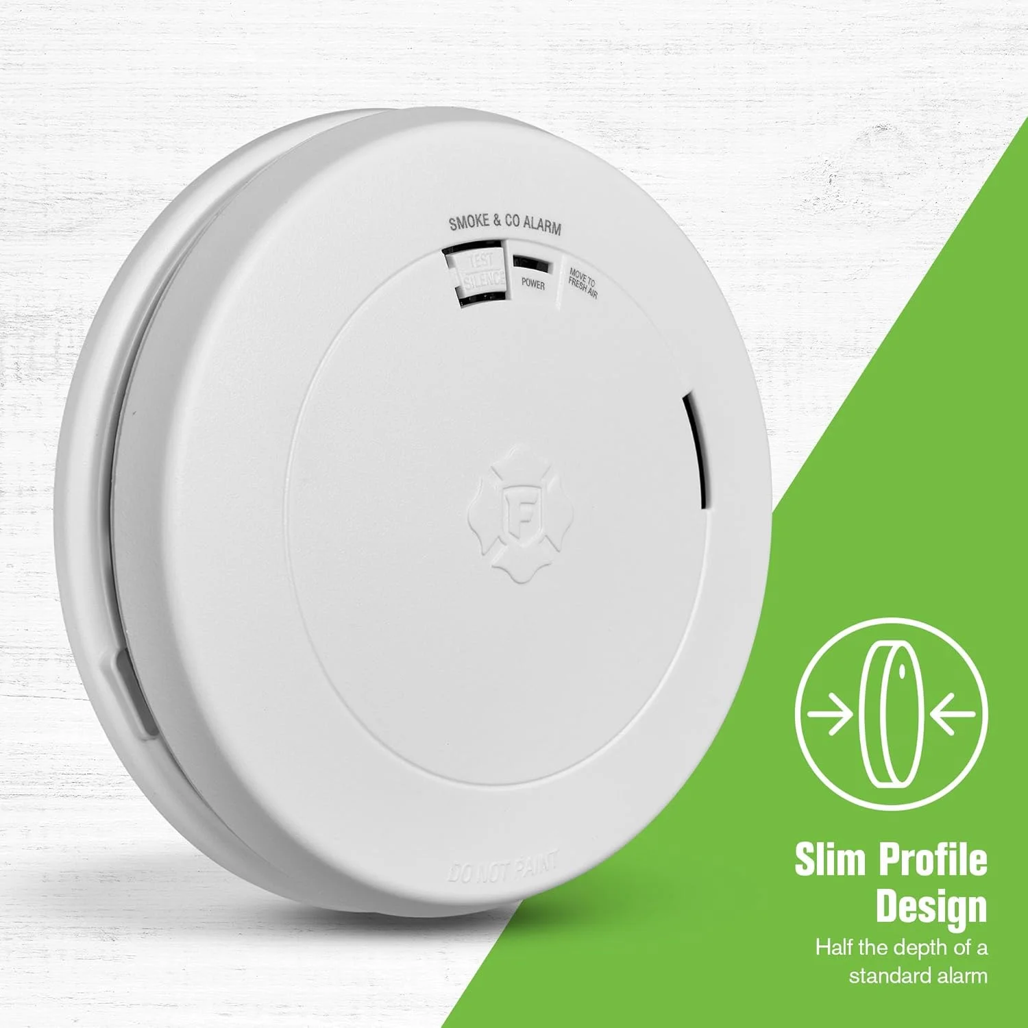 آشکارساز ترکیبی دود و مونوکسید کربن فرست الرت، آشکارساز باتری خور با طراحی باریک، مدل SMCO200، تک عددی