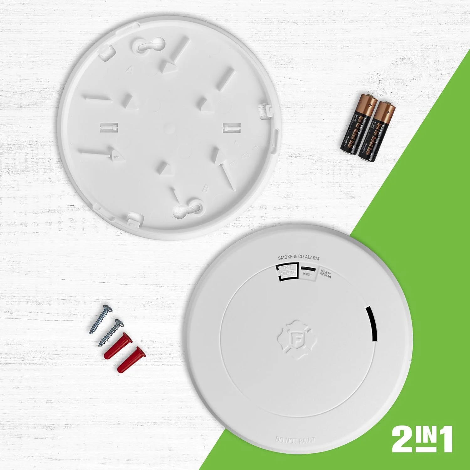 آشکارساز ترکیبی دود و مونوکسید کربن فرست الرت، آشکارساز باتری خور با طراحی باریک، مدل SMCO200، تک عددی