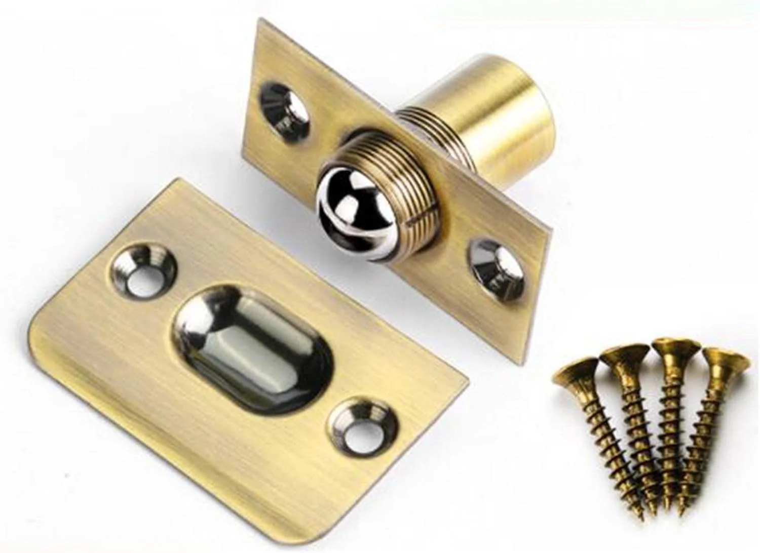 توپ گیر درب قابل تنظیم، قفل سخت افزاری درب، فنر غلتکی برای کابینت، داخلی، حمام، کمد، اتاق، طلایی توپ گیر درب قابل تنظیم، قفل سخت افزاری درب، فنر غلتکی برای کابینت، داخلی، حمام، کمد، اتاق، طلایی