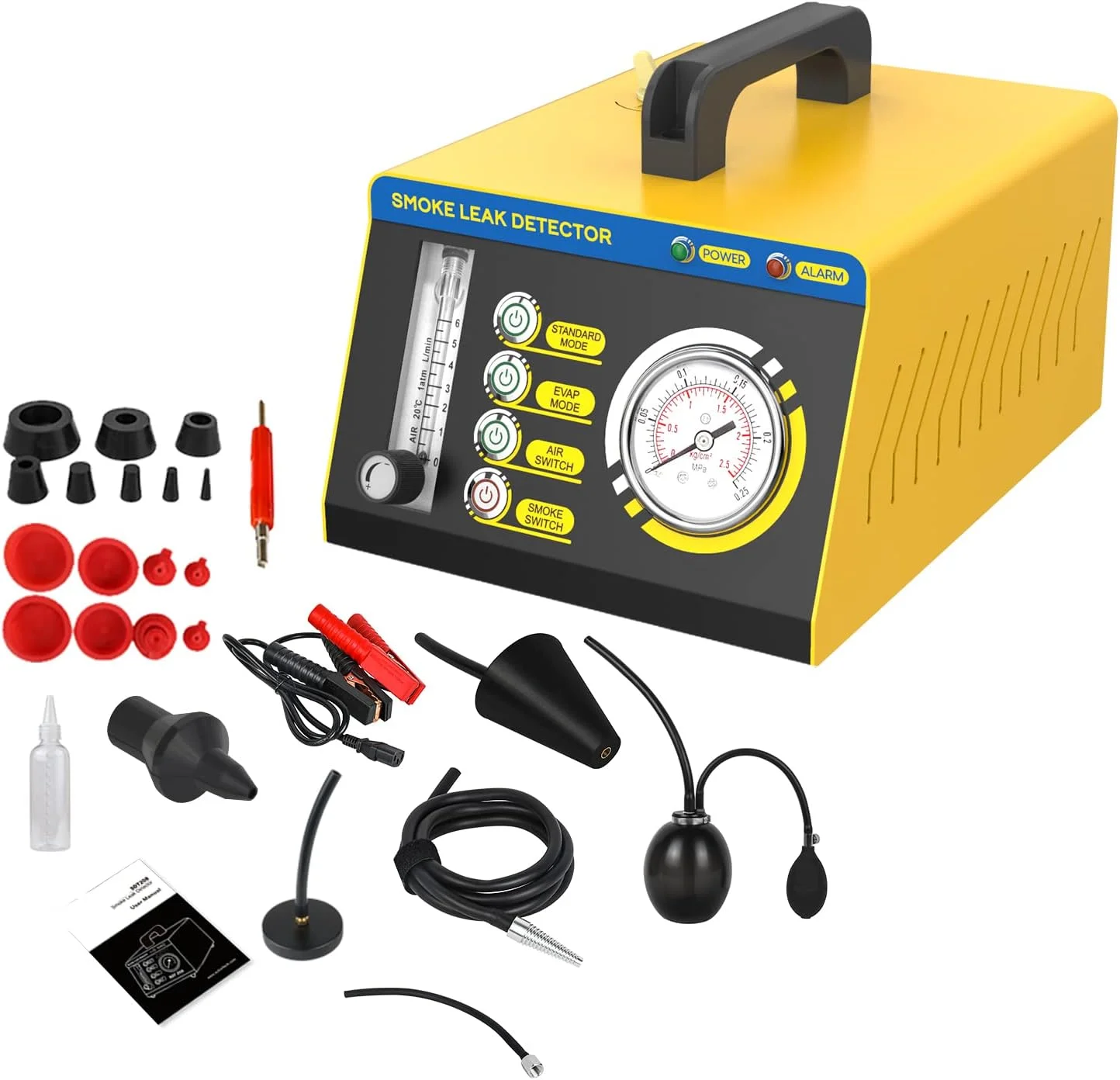 دستگاه نشت یاب دود QPKING، تستر نشت سوخت دود EVAP 4 در 1، ابزار تشخیص نشت سیستم لوله کشی خودرو، دستگاه نشت یاب سوخت خودرو برای وسایل نقلیه 12 ولت/24 ولت قایق ها با فلومتر قابل تنظیم دستگاه نشت یاب دود QPKING، تستر نشت سوخت دود EVAP 4 در 1، ابزار تشخیص نشت سیستم لوله کشی خودرو، دستگاه نشت یاب سوخت خودرو برای وسایل نقلیه 12 ولت/24 ولت قایق ها با فلومتر قابل تنظیم