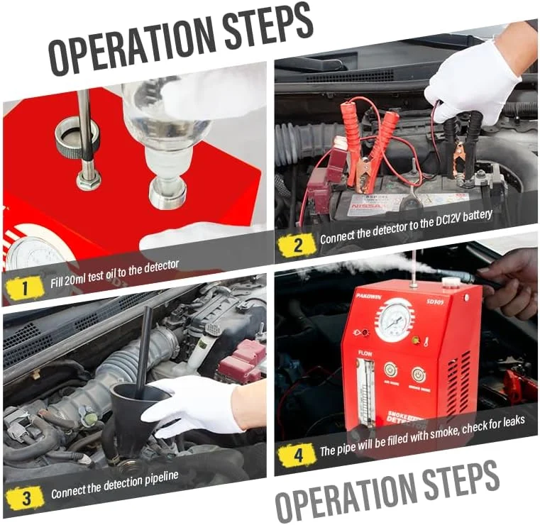 دستگاه نشت یاب دود خودرو پاکوین - تستر دود EVAP خلاء 12 ولت DC برای سیستم لوله چند منظوره دستگاه نشت یاب دود خودرو پاکوین - تستر دود EVAP خلاء 12 ولت DC برای سیستم لوله چند منظوره