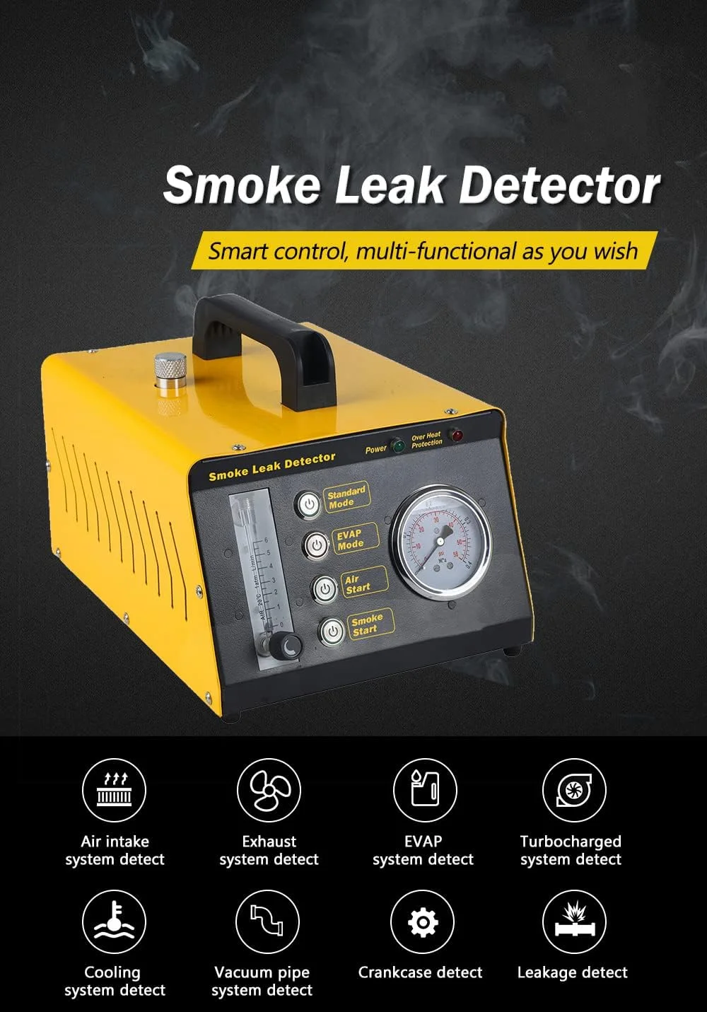 دستگاه نشت یاب دود QPKING، تستر نشت سوخت دود EVAP 4 در 1، ابزار تشخیص نشت سیستم لوله کشی خودرو، دستگاه نشت یاب سوخت خودرو برای وسایل نقلیه 12 ولت/24 ولت قایق ها با فلومتر قابل تنظیم دستگاه نشت یاب دود QPKING، تستر نشت سوخت دود EVAP 4 در 1، ابزار تشخیص نشت سیستم لوله کشی خودرو، دستگاه نشت یاب سوخت خودرو برای وسایل نقلیه 12 ولت/24 ولت قایق ها با فلومتر قابل تنظیم