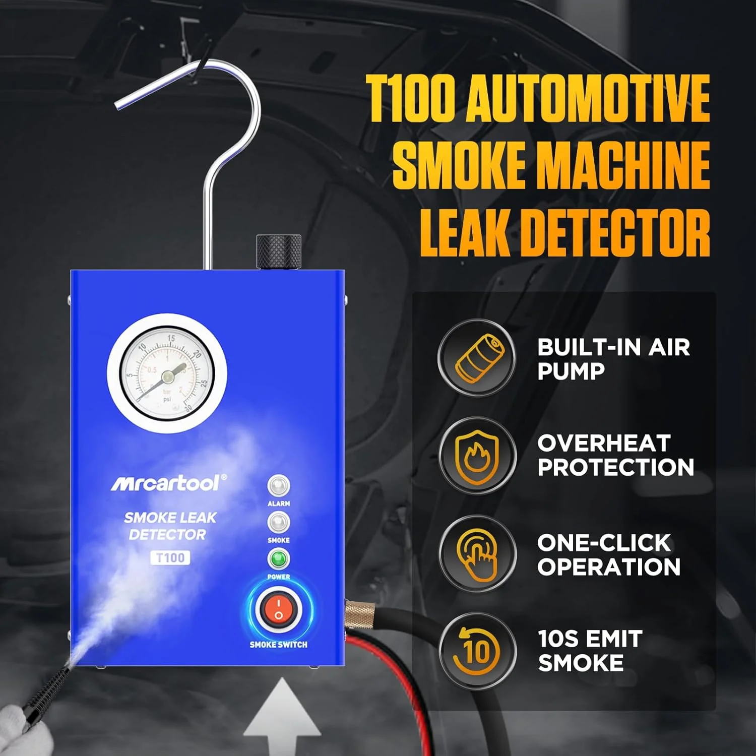 دستگاه نشت یاب دود خودرو PARAOUTIL، تستر تشخیصی خلاء EVAP با ولتاژ 12 ولت DC برای سیستم لوله