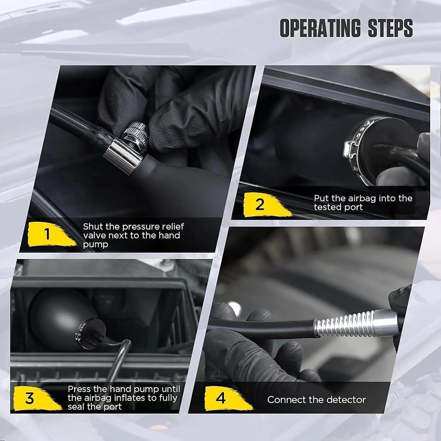 آداپتور ورودی آسان جهانی OURANTOOLS، مثانه دستگاه دود، حباب تشخیص نشت دود خودرو برای تست کننده تشخیصی نشت سوخت خطوط خودرو 12 ولت آداپتور ورودی آسان جهانی OURANTOOLS، مثانه دستگاه دود، حباب تشخیص نشت دود خودرو برای تست کننده تشخیصی نشت سوخت خطوط خودرو 12 ولت