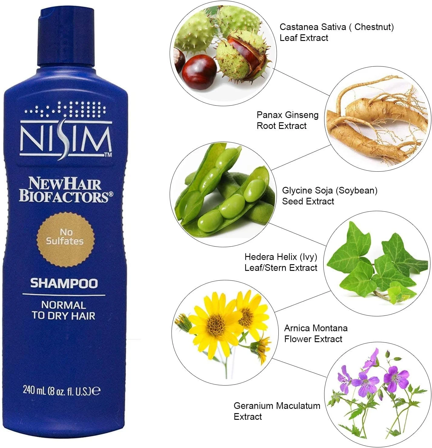 شامپو بایوفاکتورهای موی جدید Nisim برای موهای معمولی تا خشک - شامپوی پاک کننده عمیق که ریزش بیش از حد مو را کنترل می کند (240 میلی لیتر) شامپو بایوفاکتورهای موی جدید Nisim برای موهای معمولی تا خشک - شامپوی پاک کننده عمیق که ریزش بیش از حد مو را کنترل می کند (240 میلی لیتر)