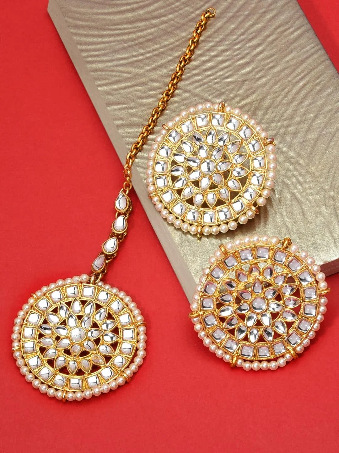 زیورآلات مو زنانه ZAVERI PEARLS (طلایی) (Zpfk8654) زیورآلات مو زنانه ZAVERI PEARLS (طلایی) (Zpfk8654)