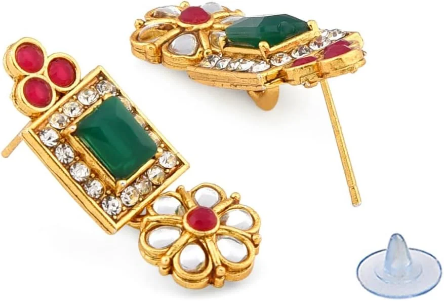 زیوری پرلز ست گردنبند، گوشواره و انگشتر زنانه با سنگ های سبز و صورتی مدل ZPFK11665 زیوری پرلز ست گردنبند، گوشواره و انگشتر زنانه با سنگ های سبز و صورتی مدل ZPFK11665