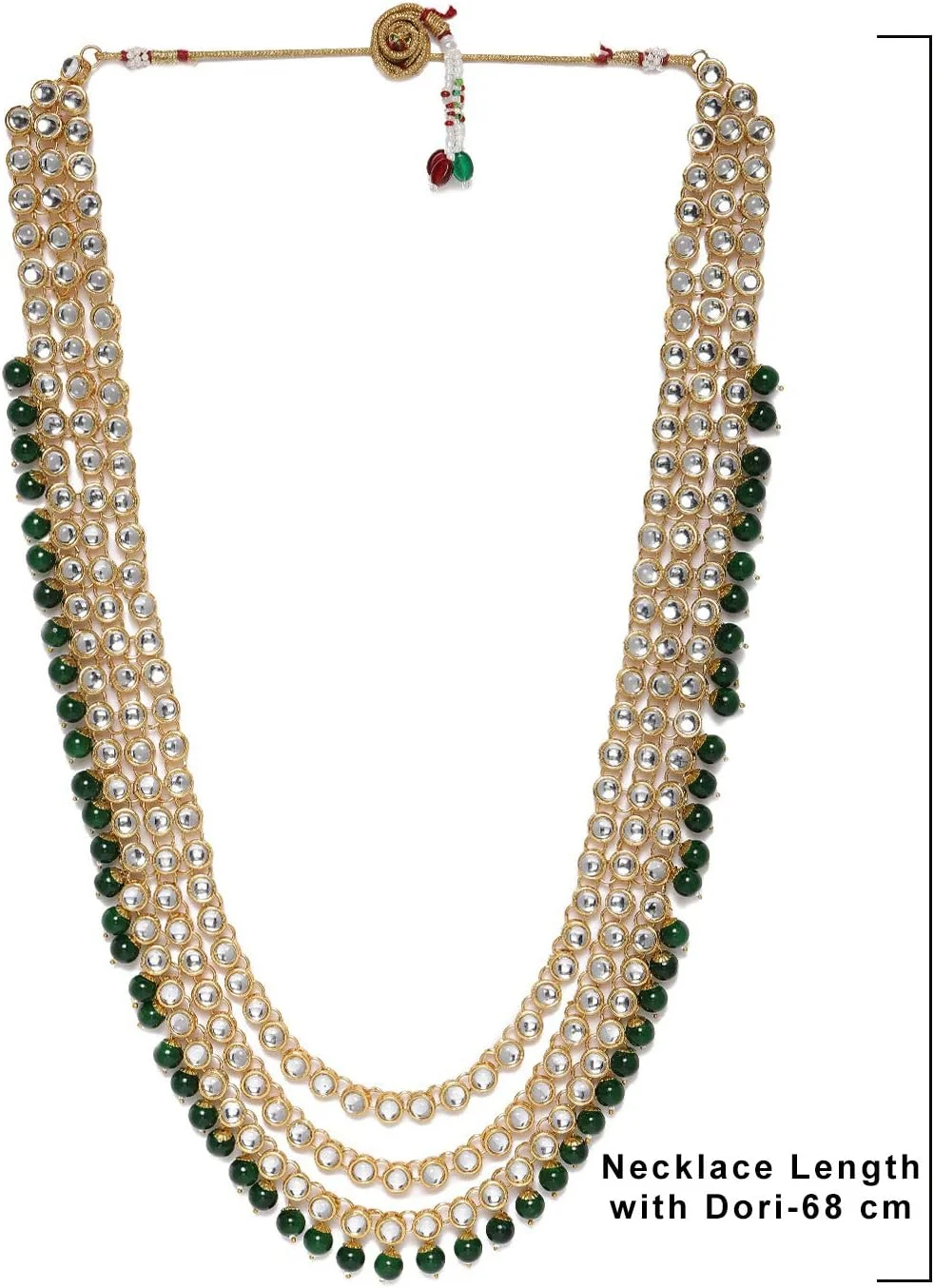 ست جواهرات عروسی زنانه ZAVERI PEARLS (طلایی) (Zpfk9793)
