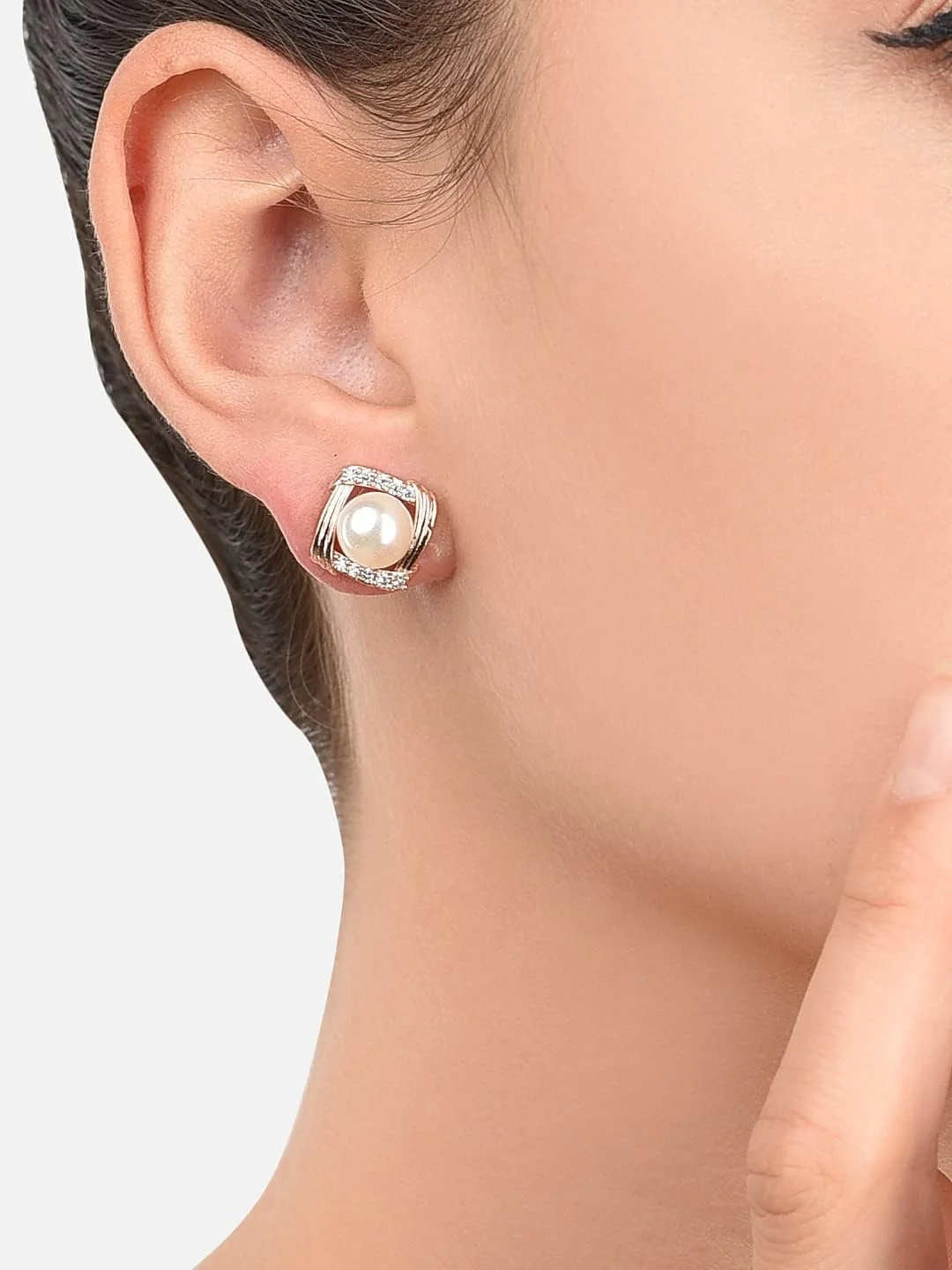 زوری پرلز، ست دو عددی گوشواره زنانه، طلای رزگلد، برنجی، نگین زیرکونیا مدل ZPFK10379 زوری پرلز، ست دو عددی گوشواره زنانه، طلای رزگلد، برنجی، نگین زیرکونیا مدل ZPFK10379