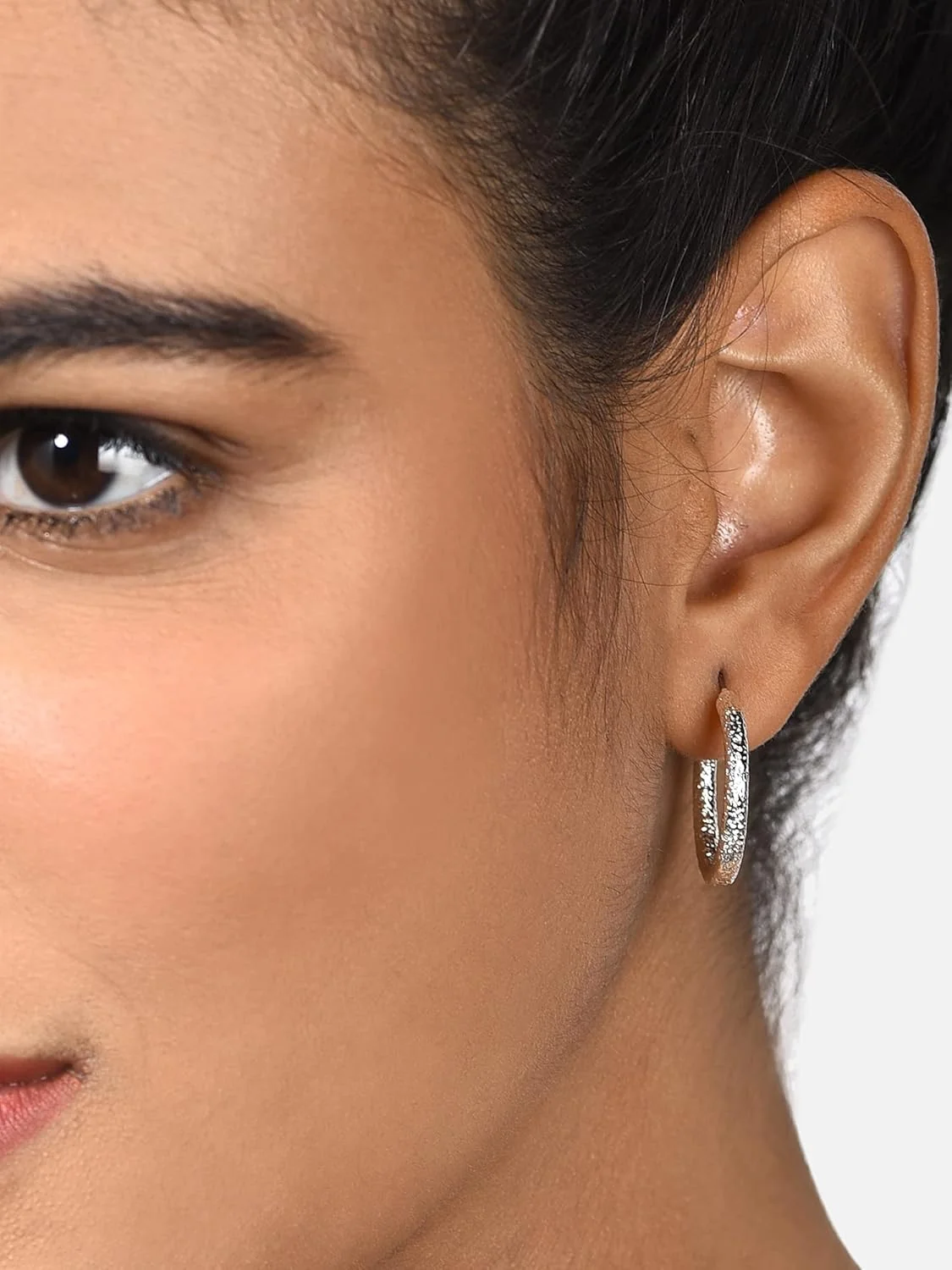 گوشواره های نیم حلقه ای معاصر زنانه ZAVERI PEARLS، طلایی رزگلد، نقره ای و طلایی - مجموعه 6 عددی - ZPFK10639