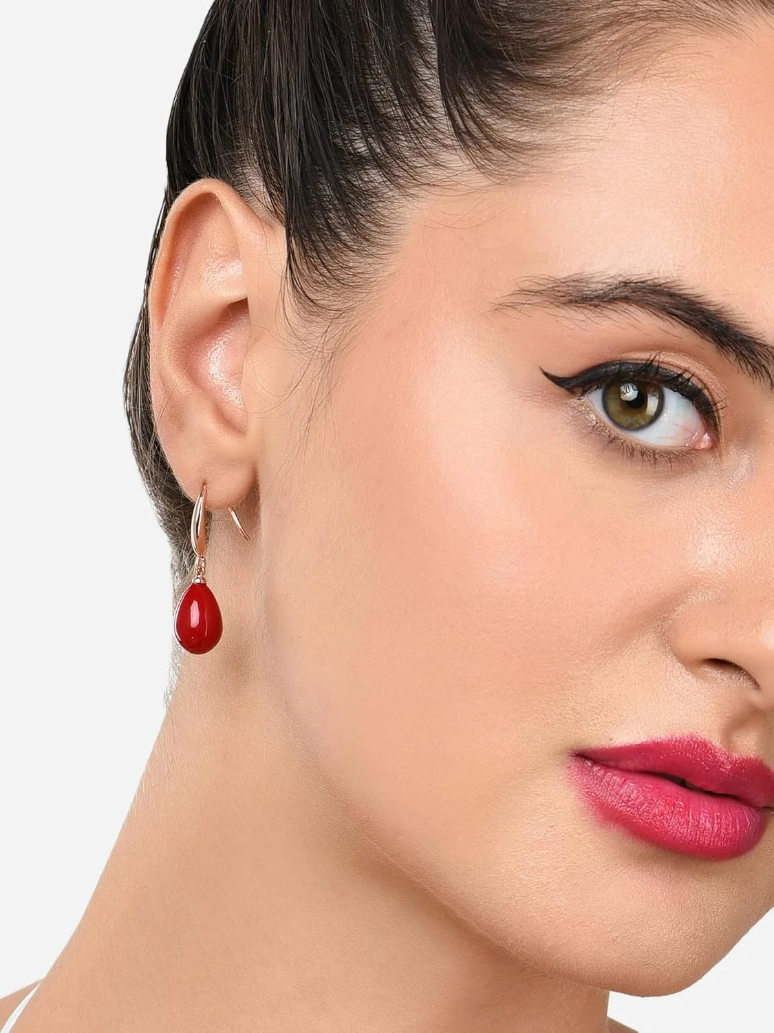 گوشواره آویز زنانه زاوِری پرلز طرح اشک سرخ، برنجی با روکش طلای رزگلد مدل ZPFK15876 گوشواره آویز زنانه زاوِری پرلز طرح اشک سرخ، برنجی با روکش طلای رزگلد مدل ZPFK15876