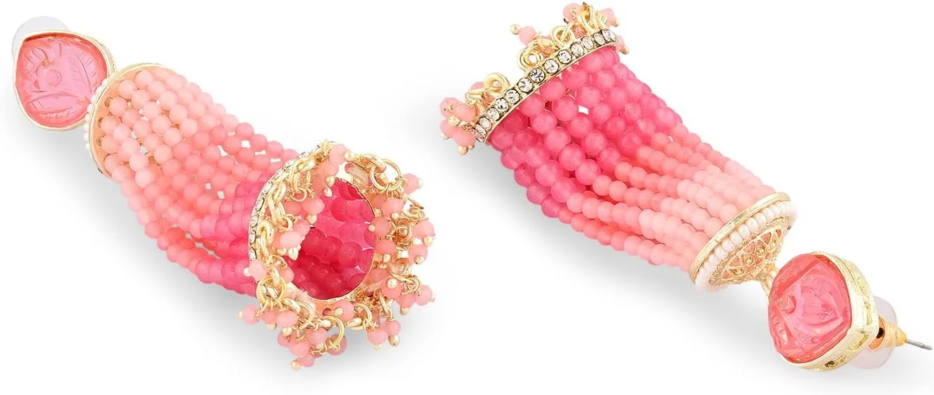 گوشواره آویز جومکی سنتی زنانه مروارید زوری مدل ZPFK15868 گوشواره آویز جومکی سنتی زنانه مروارید زوری مدل ZPFK15868