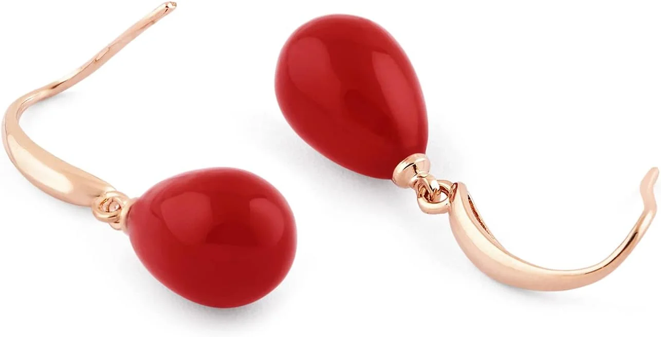 گوشواره آویز زنانه زاوِری پرلز طرح اشک سرخ، برنجی با روکش طلای رزگلد مدل ZPFK15876 گوشواره آویز زنانه زاوِری پرلز طرح اشک سرخ، برنجی با روکش طلای رزگلد مدل ZPFK15876