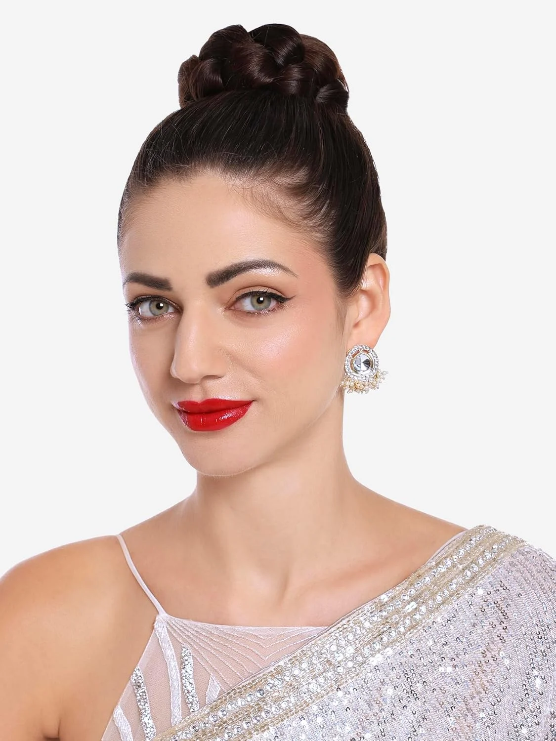 گوشواره های میخی زنانه Zaveri Pearls، ست 2 عددی، نگین اتریشی صورتی و سفید صدفی و مروارید، مدل قومی-ZPFK16843 گوشواره های میخی زنانه Zaveri Pearls، ست 2 عددی، نگین اتریشی صورتی و سفید صدفی و مروارید، مدل قومی-ZPFK16843