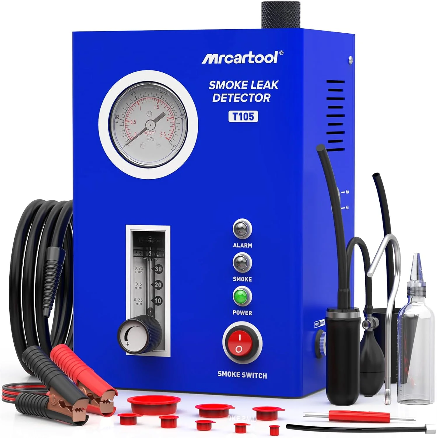 دستگاه مه ساز خودرو MRCARTOOL، دستگاه دود ساز خودرو با نشانگر فشار و جریان سنج دود، دستگاه مه ساز EVAP خودرو، آشکارساز نشت، دستگاه تست خطوط خودرو DC 12 ولت برای وسایل نقلیه و موتورسیکلت ها