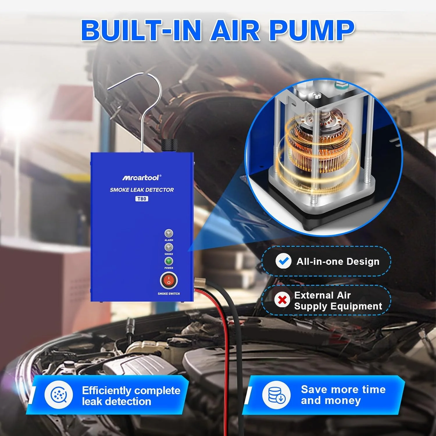 دستگاه نشت یاب دود خودرو MR CARTOOL T80، دستگاه تست دود خلاء EVAP با نشانگر سطح مایع، آشکارساز دود پمپ هوای داخلی برای همه خودروهای DC 12 ولت دستگاه نشت یاب دود خودرو MR CARTOOL T80، دستگاه تست دود خلاء EVAP با نشانگر سطح مایع، آشکارساز دود پمپ هوای داخلی برای همه خودروهای DC 12 ولت
