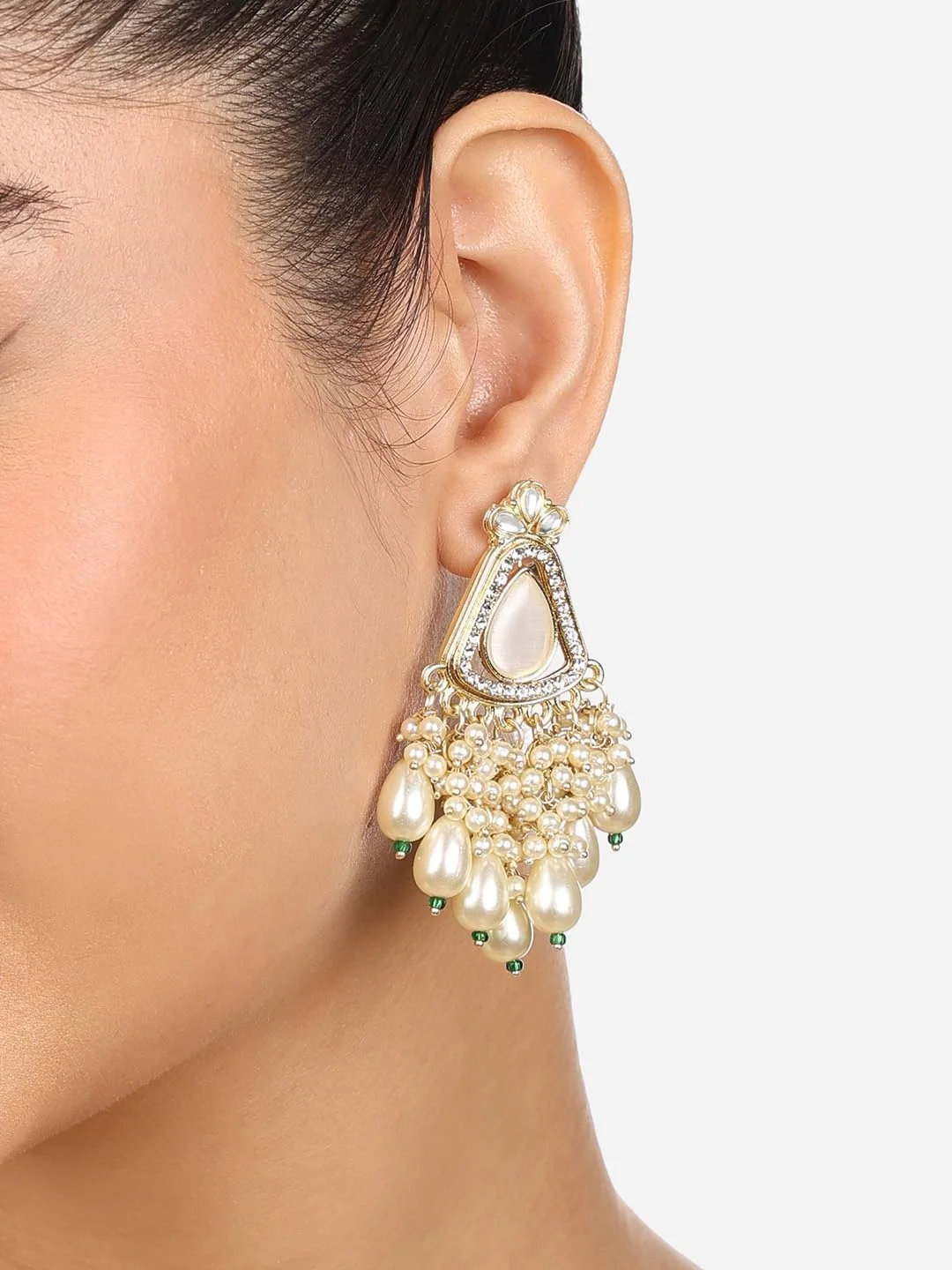 گوشواره های آویز خوشه ای سنتی زنانه Zaveri Pearls، مجموعه 2 عددی، مهره های فیروزه ای آبی سبز - ZPFK17980 گوشواره های آویز خوشه ای سنتی زنانه Zaveri Pearls، مجموعه 2 عددی، مهره های فیروزه ای آبی سبز - ZPFK17980