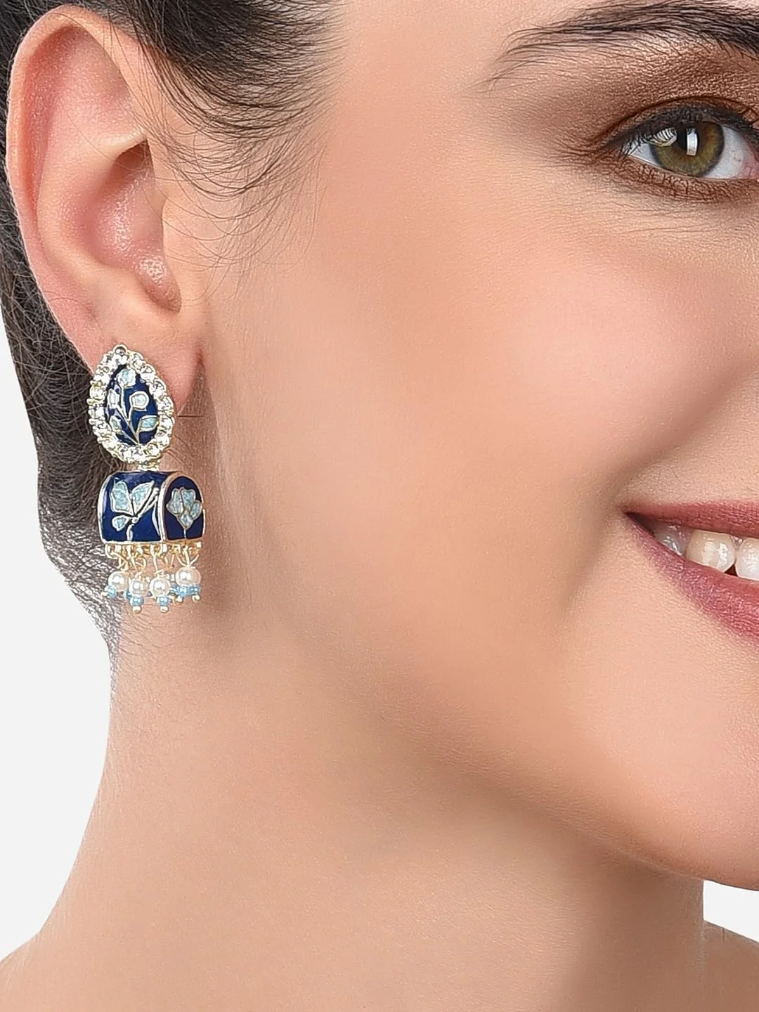 گوشواره های زاوِری پرلز، ست 2 عددی جومکی میناکاری آبی و سبز نعنایی زنانه - ZPFK18339 گوشواره های زاوِری پرلز، ست 2 عددی جومکی میناکاری آبی و سبز نعنایی زنانه - ZPFK18339