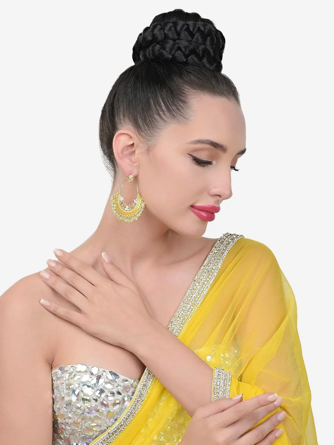 گوشواره چندبالی زنانه ZAVERI PEARLS طرح میناکاری چند رنگ با آویز مهره ای - ZPFK15651 گوشواره چندبالی زنانه ZAVERI PEARLS طرح میناکاری چند رنگ با آویز مهره ای - ZPFK15651