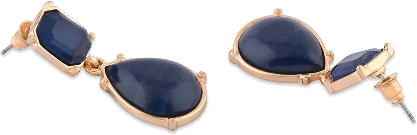 گوشواره آویز زنانه نگین دار آبی رنگ زاوری پرلز مدل ZPFK15157 گوشواره آویز زنانه نگین دار آبی رنگ زاوری پرلز مدل ZPFK15157