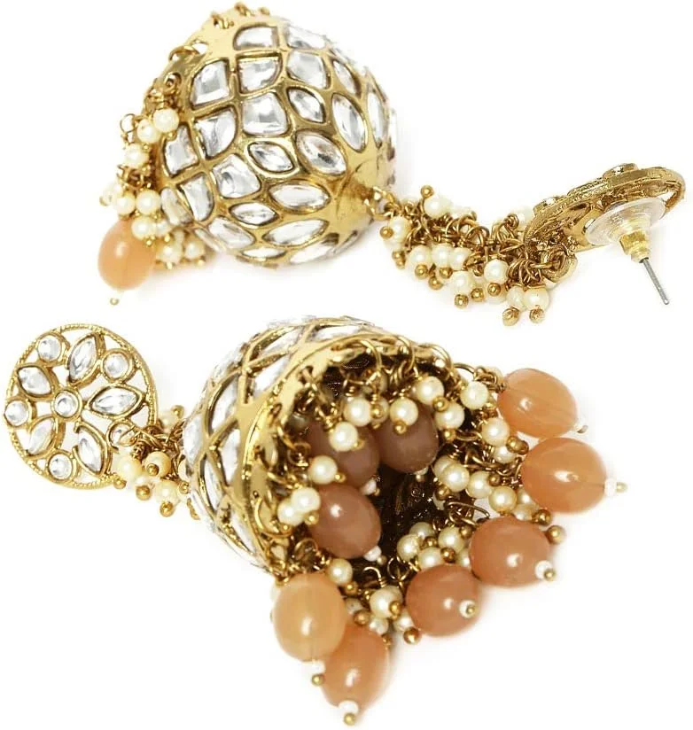 گوشواره های جومکی زنانه ZAVERI PEARLS (طلایی) (ZPFK9866) گوشواره های جومکی زنانه ZAVERI PEARLS (طلایی) (ZPFK9866)