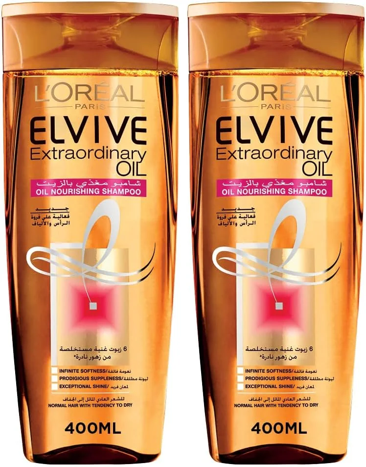لورآل پاریس Elvive Extraordinary Oil شامپو ۴۰۰ میلی لیتر بسته دوتایی