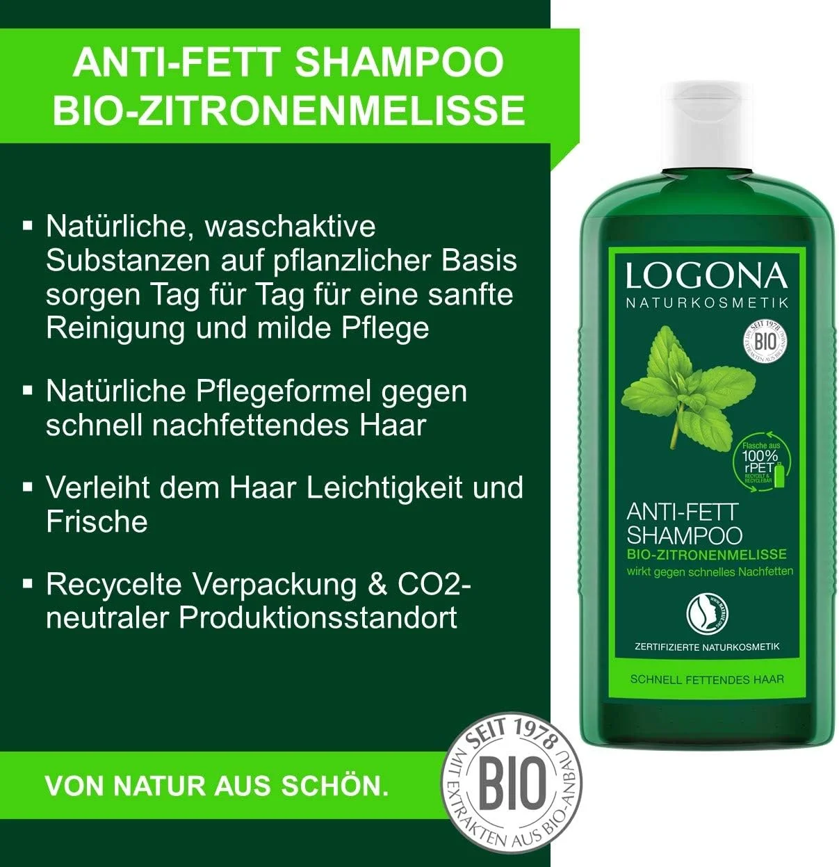 شامپو لوگونا برای موهای چرب 250 میلی لیتر