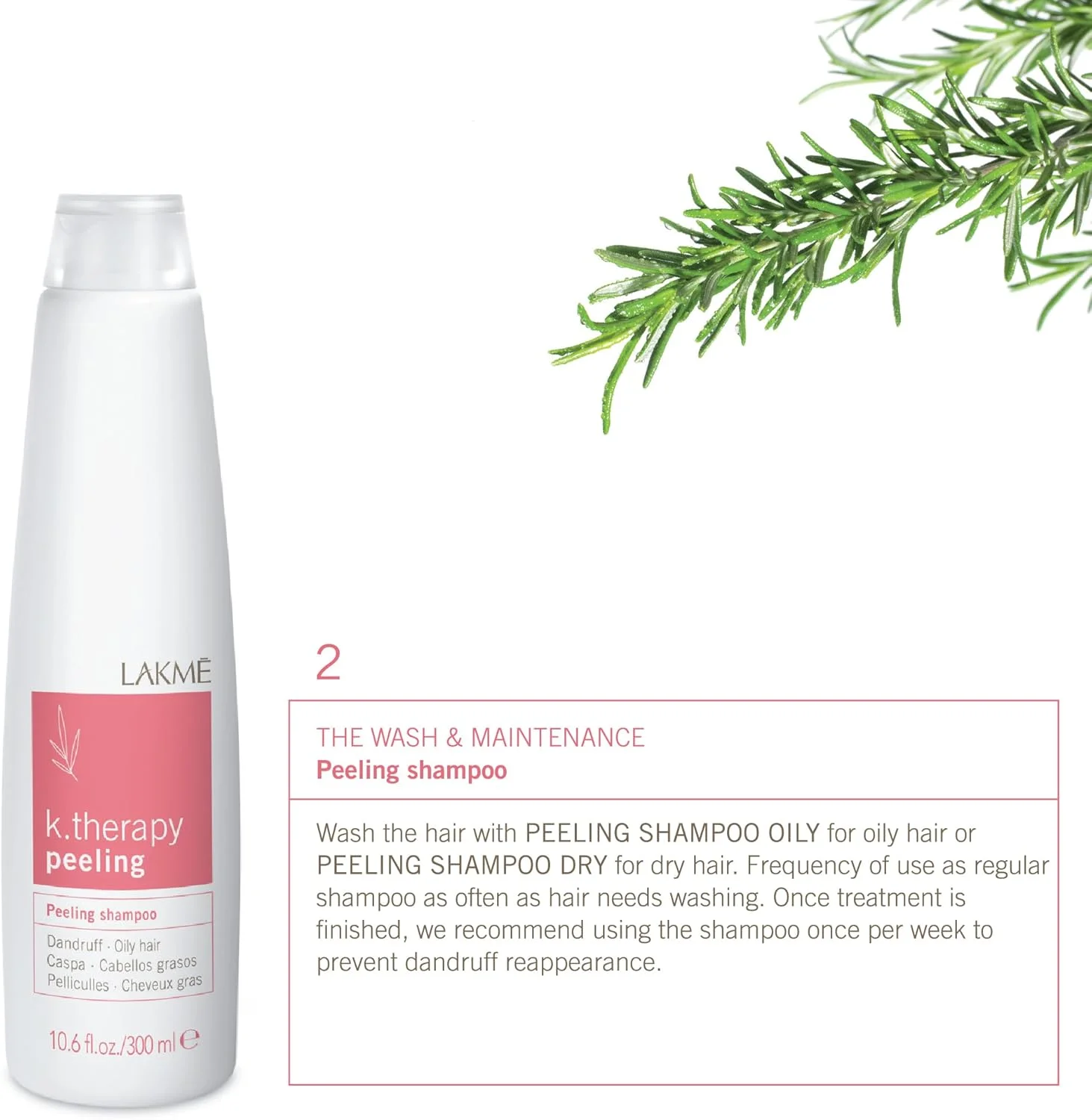 شامپو لایه بردار لاکمه K.Therapy مناسب موهای چرب 300 میلی لیتر [43612]