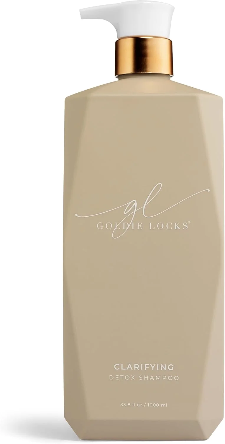 شامپو سم زدای مو گلدن لاکس، پاک کننده موی ایمن برای اکستنشن و موهای رنگ شده، از بین برنده تجمع بیش از حد چربی، سم زدایی پوست سر و تارهای مو، پاک کننده عمیق، خالص کننده، کنترل چربی، بطری 1 لیتری
