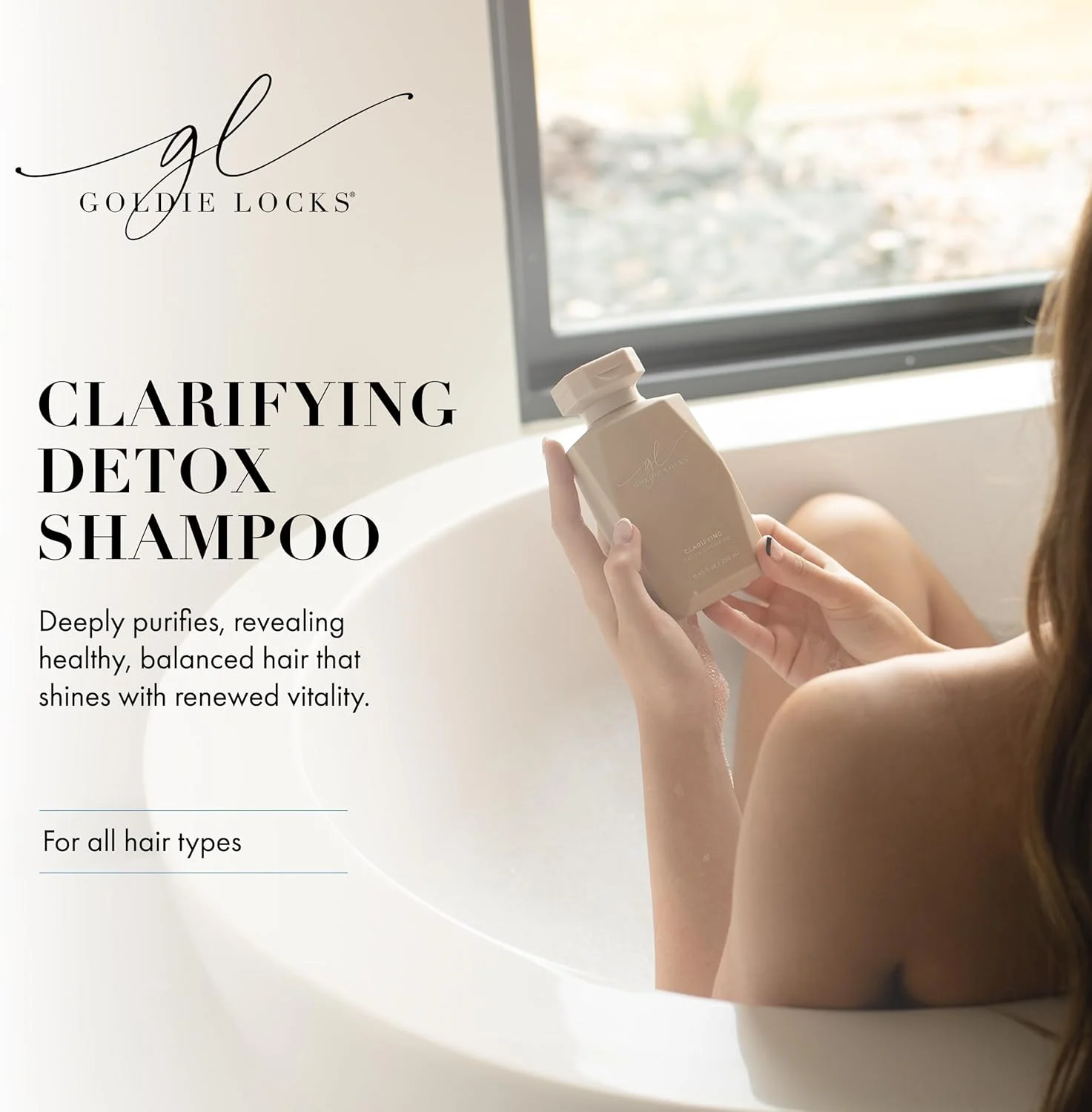 شامپو سم زدای مو گلدن لاکس، پاک کننده موی ایمن برای اکستنشن و موهای رنگ شده، از بین برنده تجمع بیش از حد چربی، سم زدایی پوست سر و تارهای مو، پاک کننده عمیق، خالص کننده، کنترل چربی، بطری 1 لیتری