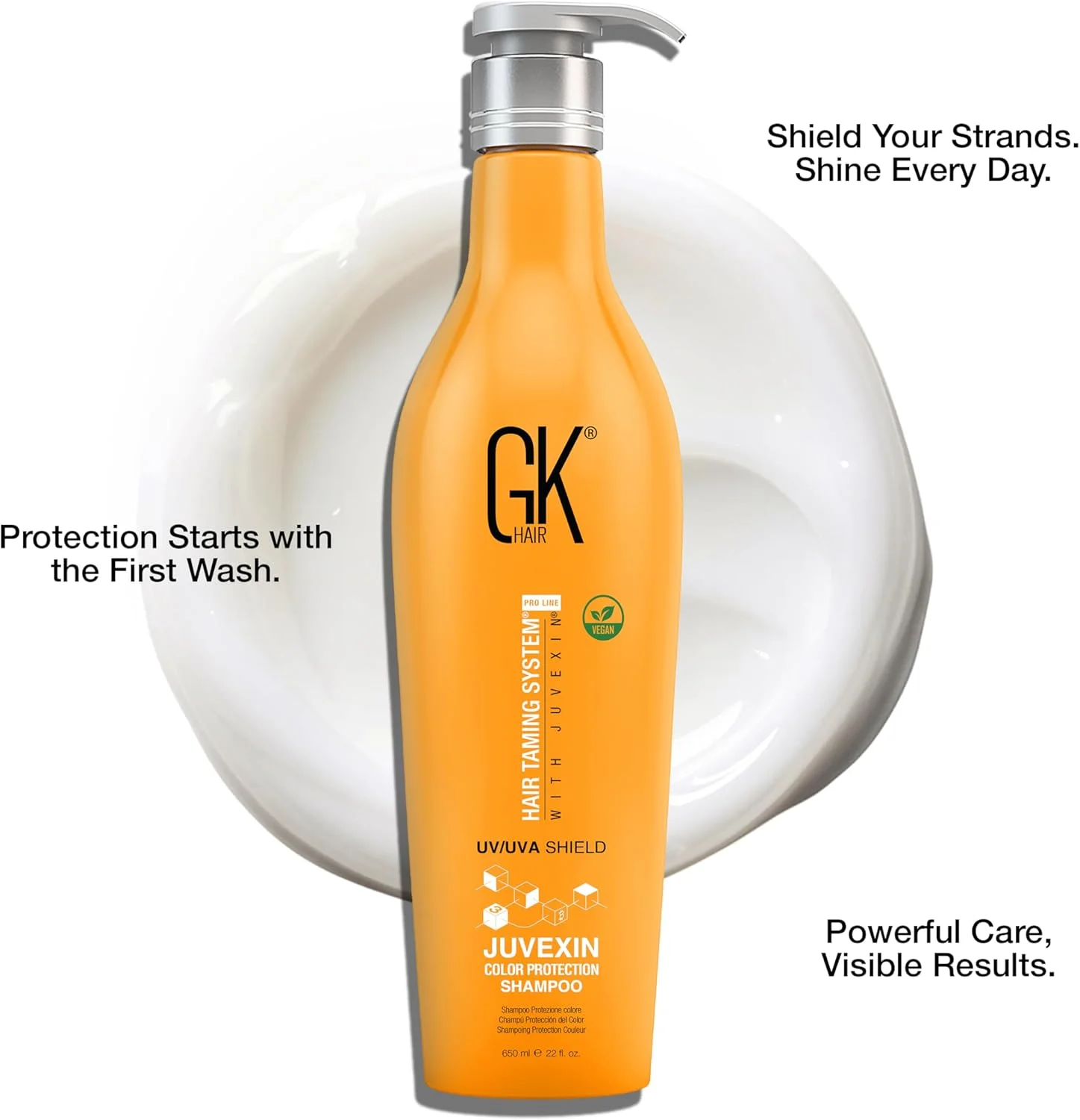 شامپو محافظ رنگ مو جی کی هیر گلوبال کراتین (650 میلی لیتر) - پاک کننده عمیق، مرطوب کننده و محافظت از حرارت برای موهای رنگ شده، خشک، آسیب دیده، مجعد و وز - بدون سولفات شامپو محافظ رنگ مو جی کی هیر گلوبال کراتین (650 میلی لیتر) - پاک کننده عمیق، مرطوب کننده و محافظت از حرارت برای موهای رنگ شده، خشک، آسیب دیده، مجعد و وز - بدون سولفات