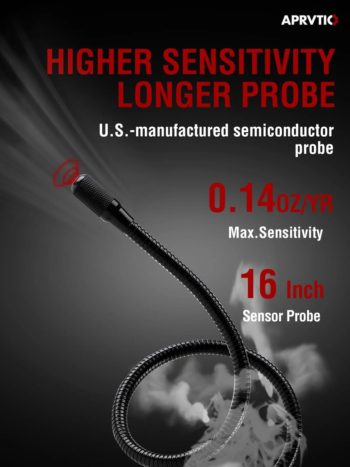 نشت یاب گاز مبرد و گازهای قابل احتراق HVAC، Aprvtio ALD-200 PRO نشت یاب گاز فریون قابل شارژ با صفحه نمایش بزرگ 2.6 اینچی، هشدار دیداری و شنیداری نشت یاب فریون برای R134a A2L R454B