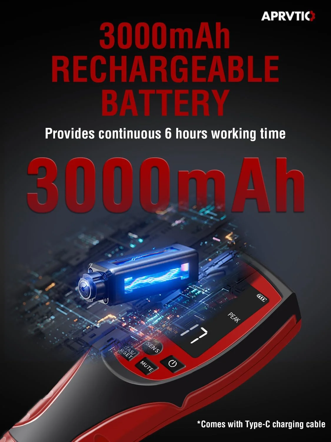 نشت یاب گاز مبرد و گازهای قابل احتراق HVAC، Aprvtio ALD-200 PRO نشت یاب گاز فریون قابل شارژ با صفحه نمایش بزرگ 2.6 اینچی، هشدار دیداری و شنیداری نشت یاب فریون برای R134a A2L R454B