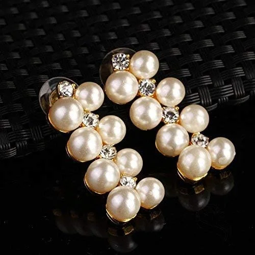 ست گردنبند و گوشواره مرواریدی زنانه/دخترانه Shining Diva با روکش طلای 18 عیار (سفید) (8396s) ست گردنبند و گوشواره مرواریدی زنانه/دخترانه Shining Diva با روکش طلای 18 عیار (سفید) (8396s)