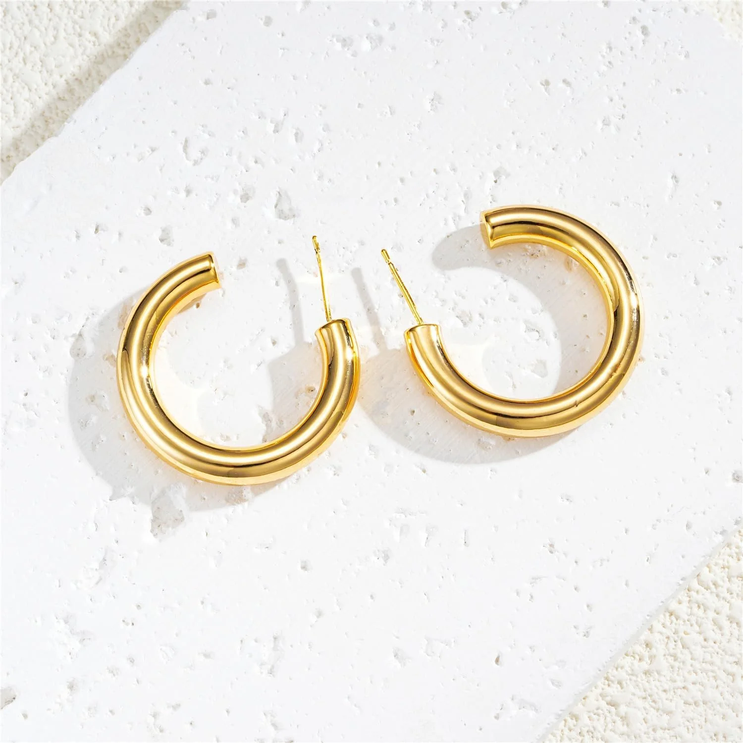 گوشواره های شیک و فانتزی جدید روکش طلای 14 عیار Shining Diva Fashion برای زنان و دختران (15756er)