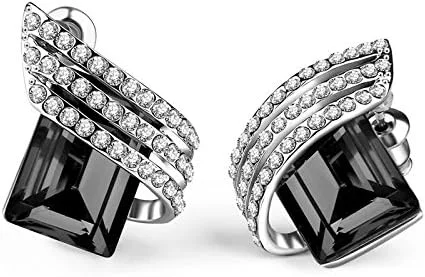گوشواره های مسی طرح ایتالیایی زنانه شاینینگ دیوا فشن (مشکی) (9739er)