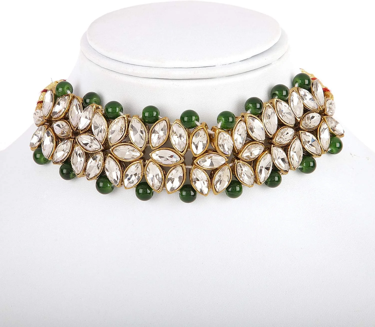 ست جواهرات گردنبند چوکر سنتی کندن عتیقه با طراحی جدید و مد روز Shining Diva Fashion برای زنان ست جواهرات گردنبند چوکر سنتی کندن عتیقه با طراحی جدید و مد روز Shining Diva Fashion برای زنان