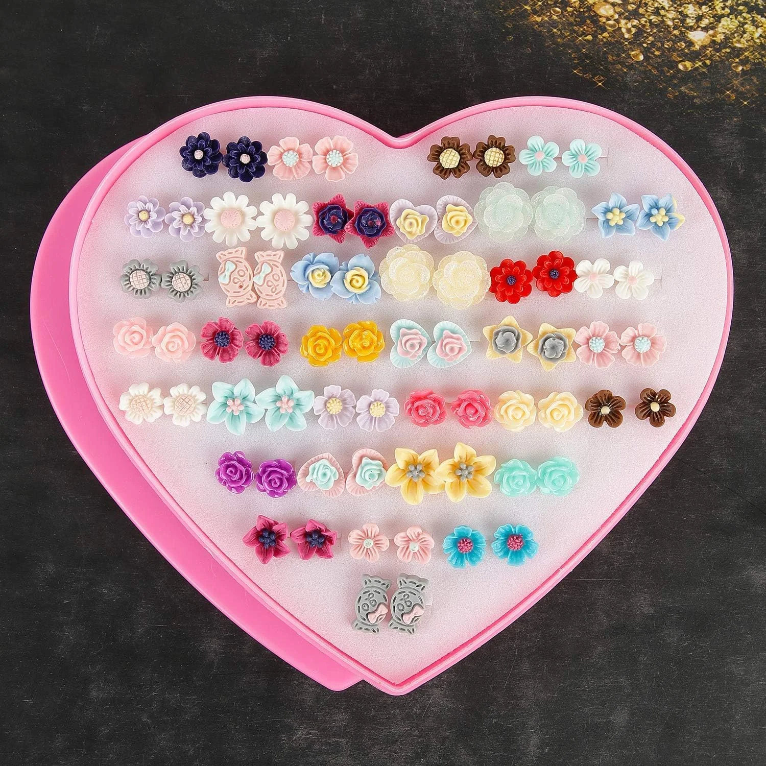 ست گوشواره زنانه فشن Shining Diva، جدیدترین مدل های شیک گلدار، ست 36 جفتی گوشواره برای دختران و زنان (12024er) ست گوشواره زنانه فشن Shining Diva، جدیدترین مدل های شیک گلدار، ست 36 جفتی گوشواره برای دختران و زنان (12024er)