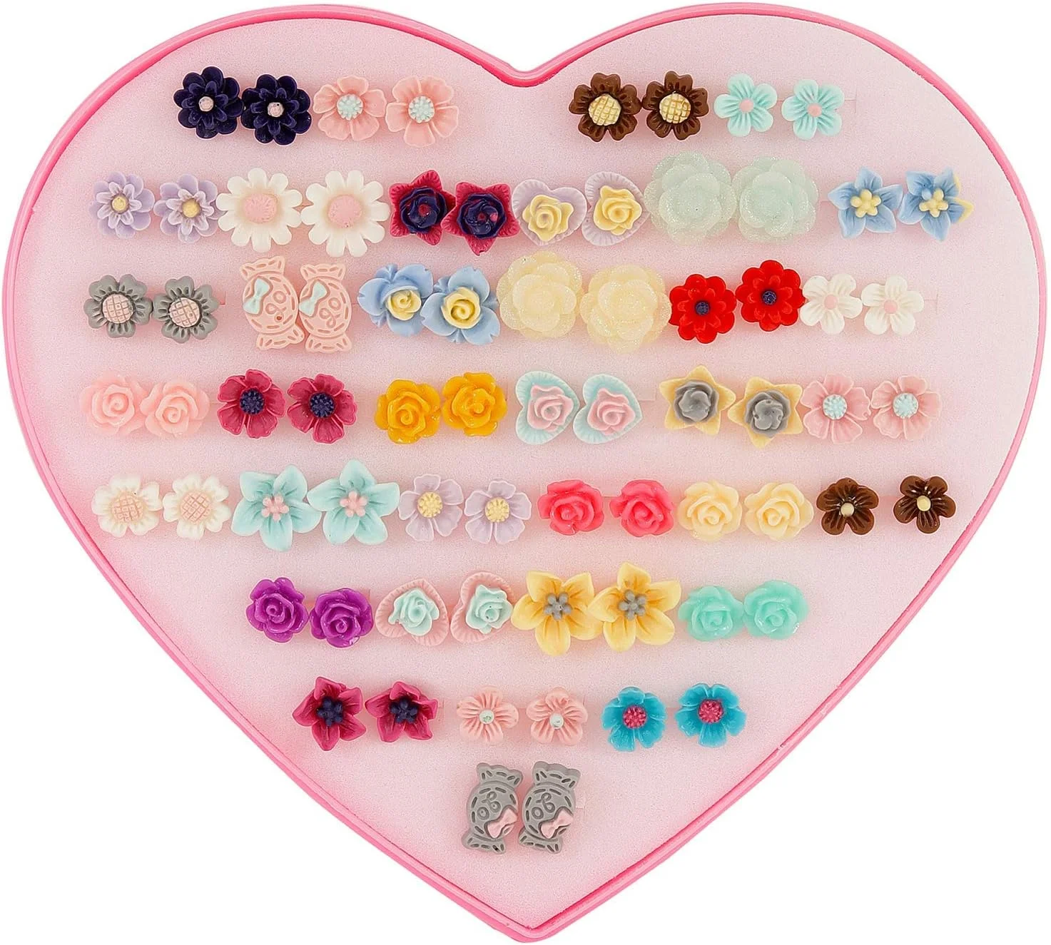 ست گوشواره زنانه فشن Shining Diva، جدیدترین مدل های شیک گلدار، ست 36 جفتی گوشواره برای دختران و زنان (12024er) ست گوشواره زنانه فشن Shining Diva، جدیدترین مدل های شیک گلدار، ست 36 جفتی گوشواره برای دختران و زنان (12024er)