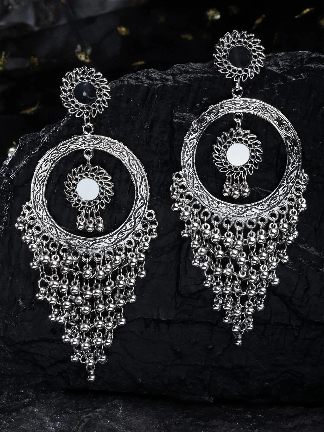 گوشواره های بلند اکسیدایز شیک و جدید زنانه و دخترانه Shining Diva Fashion (13210er)، سایز آزاد گوشواره های بلند اکسیدایز شیک و جدید زنانه و دخترانه Shining Diva Fashion (13210er)، سایز آزاد