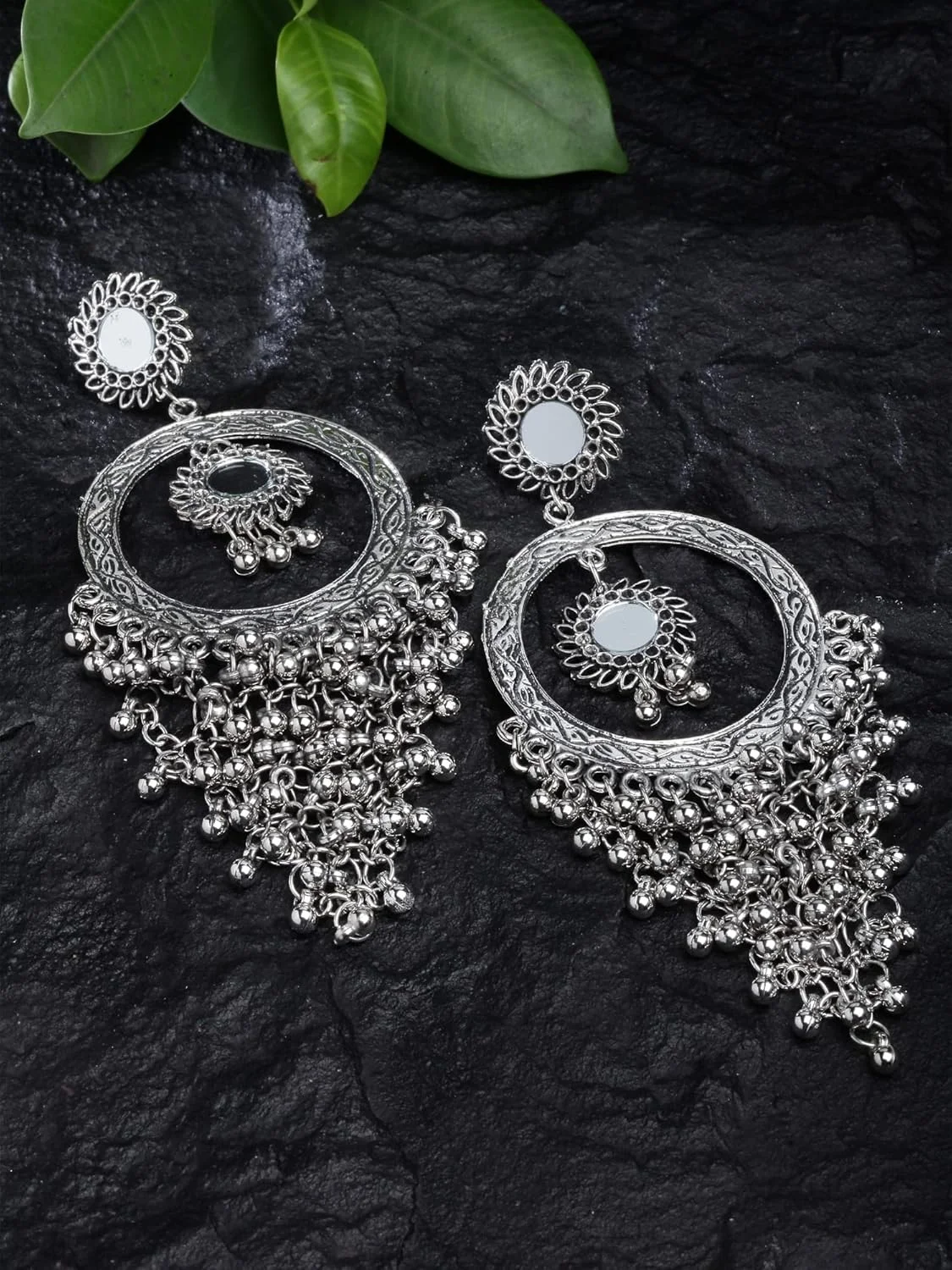 گوشواره های بلند اکسیدایز شیک و جدید زنانه و دخترانه Shining Diva Fashion (13210er)، سایز آزاد گوشواره های بلند اکسیدایز شیک و جدید زنانه و دخترانه Shining Diva Fashion (13210er)، سایز آزاد