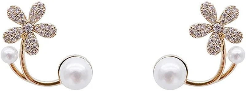 گوشواره های فانتزی شیک و جدید زنانه و دخترانه Shining Diva Fashion (rrsd15435er) (سفید)