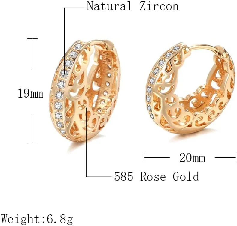 گوشواره های بالی مسی زیرکون شیک و فانتزی جدید روکش طلای رزگلد 18 عیار Shining Diva Fashion برای زنان و دختران (12844er) گوشواره های بالی مسی زیرکون شیک و فانتزی جدید روکش طلای رزگلد 18 عیار Shining Diva Fashion برای زنان و دختران (12844er)