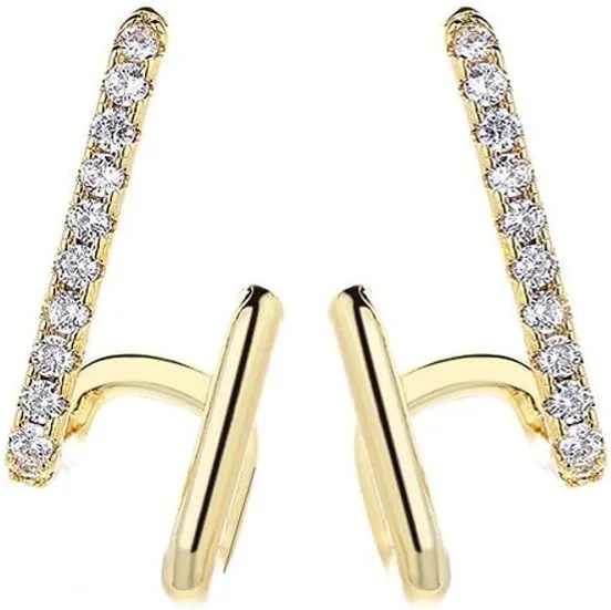 گوشواره های کاف گوشی شیک و جدید زنانه و دخترانه شاینینگ دیوا فشن (14979er)