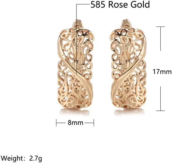 گوشواره های مسی زیرکون شیک و جدید روکش طلای رزگلد 18 عیار Shining Diva Fashion برای زنان و دختران (14470er) گوشواره های مسی زیرکون شیک و جدید روکش طلای رزگلد 18 عیار Shining Diva Fashion برای زنان و دختران (14470er)