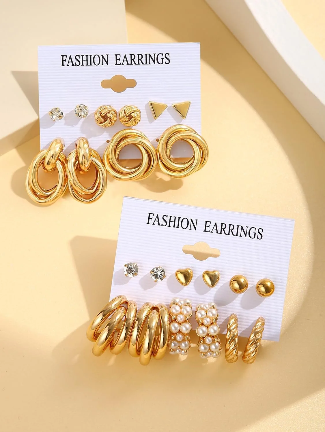 ست ترکیبی گوشواره های میخی شیک و جدید Shining Diva Fashion برای زنان و دختران ست ترکیبی گوشواره های میخی شیک و جدید Shining Diva Fashion برای زنان و دختران