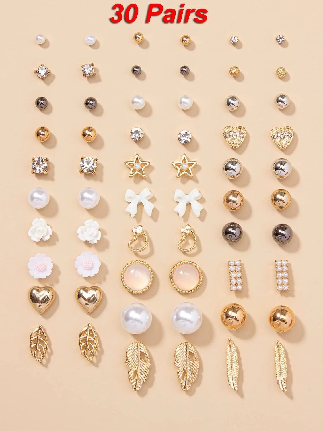 شاینینگ دیوا فشن ست ترکیبی 30 جفتی گوشواره، جدیدترین گوشواره های شیک کریستالی مرواریدی برای زنان و دختران (14782er) شاینینگ دیوا فشن ست ترکیبی 30 جفتی گوشواره، جدیدترین گوشواره های شیک کریستالی مرواریدی برای زنان و دختران (14782er)