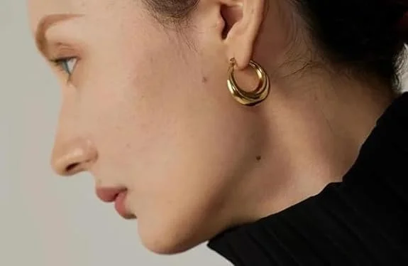 گوشواره های آبکاری طلای شیک و فانتزی جدید Shining Diva Fashion برای زنان و دختران (15757er) گوشواره های آبکاری طلای شیک و فانتزی جدید Shining Diva Fashion برای زنان و دختران (15757er)