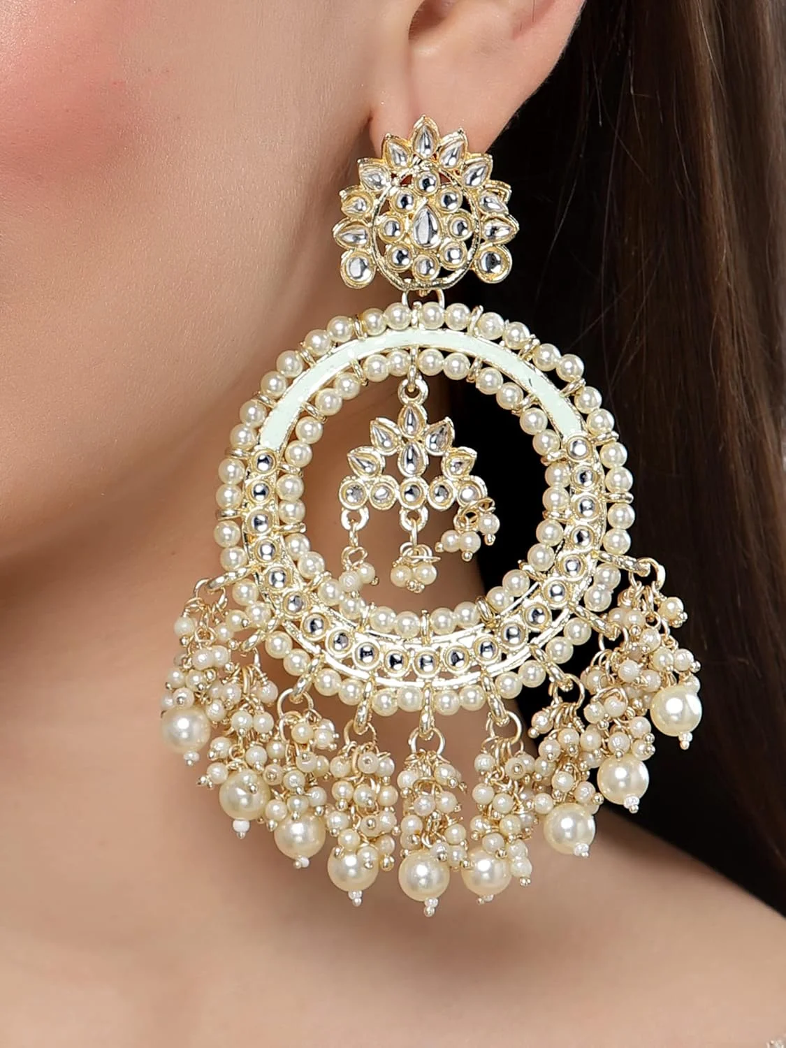 گوشواره های کندن چندبالی سنتی شیک و جدید Shining Diva Fashion برای زنان و دختران گوشواره های کندن چندبالی سنتی شیک و جدید Shining Diva Fashion برای زنان و دختران