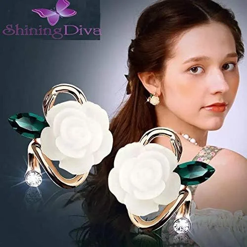 گوشواره های میخی شیک و مجلسی نگین دار سبز رنگ زنانه و دخترانه Shining Diva (مدل 9932er) گوشواره های میخی شیک و مجلسی نگین دار سبز رنگ زنانه و دخترانه Shining Diva (مدل 9932er)